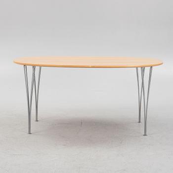 Bruno Mathsson, a 'Superellips' table, Fritz Hansen, Denmark, dated 1985.