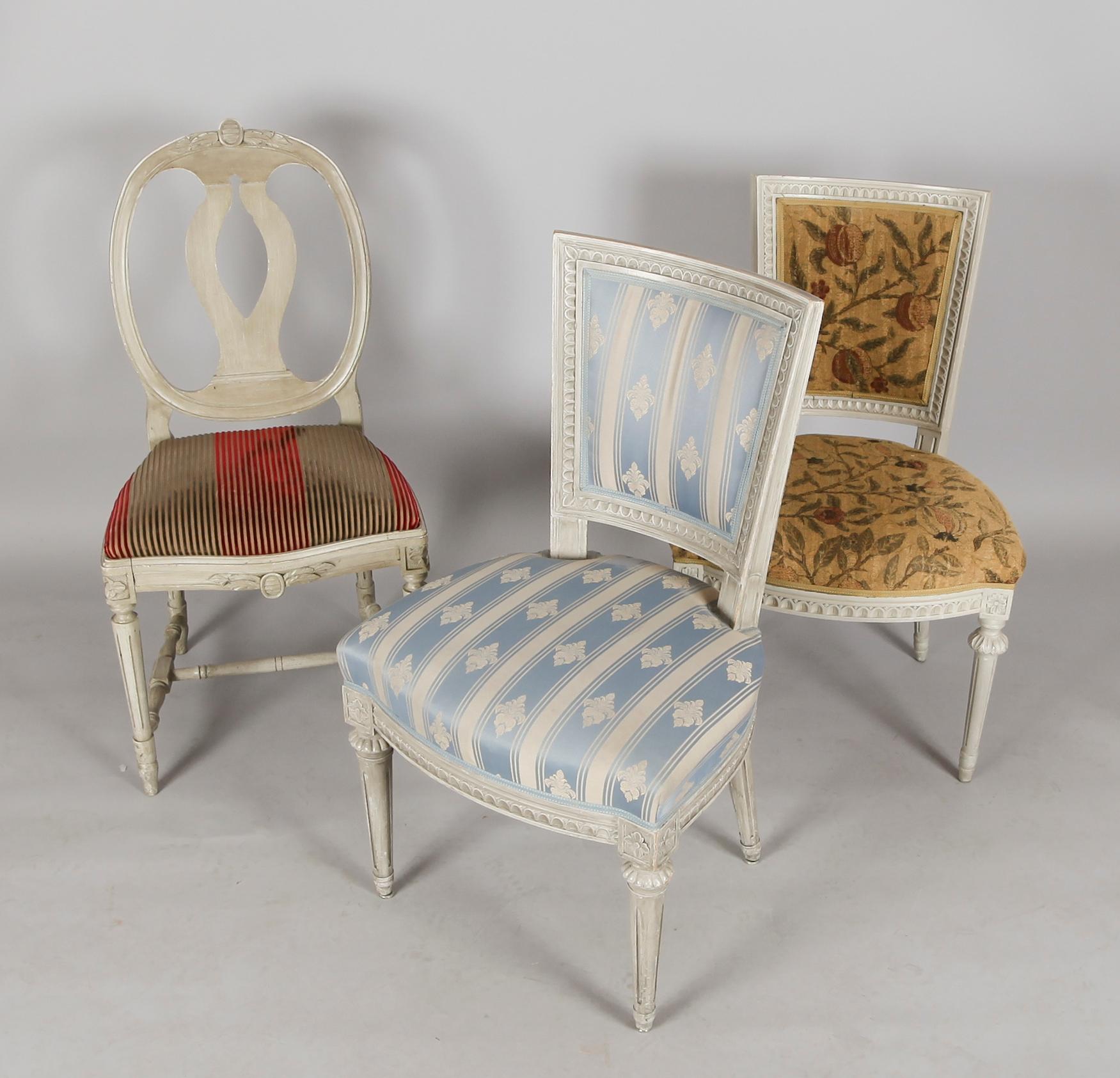 STOLAR, 3 st, gustaviansk stil, 1900-talets andra hälft.