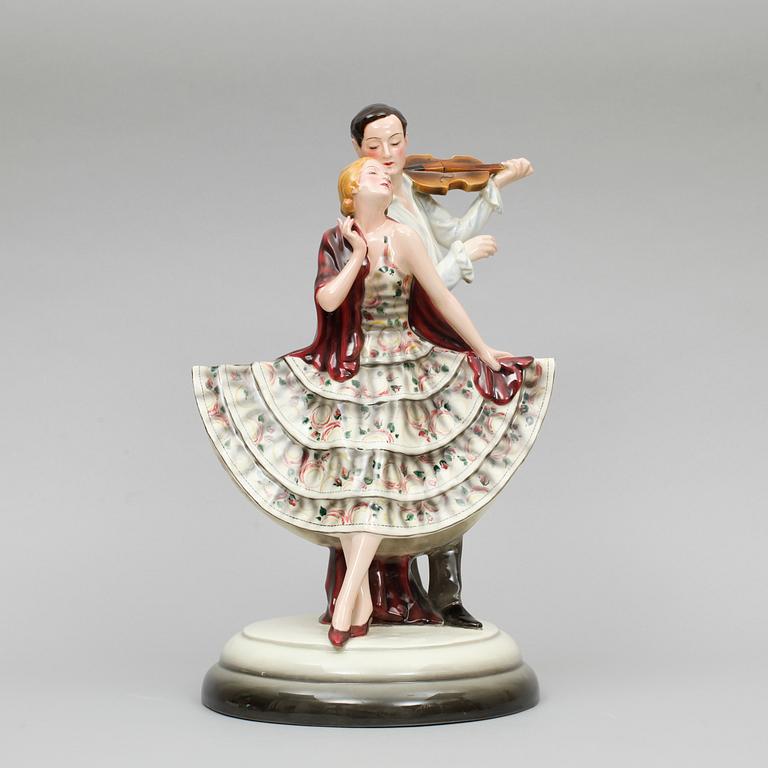 FIGURIN, flintgods, Goldscheider, art deco, 1900-talets första hälft.