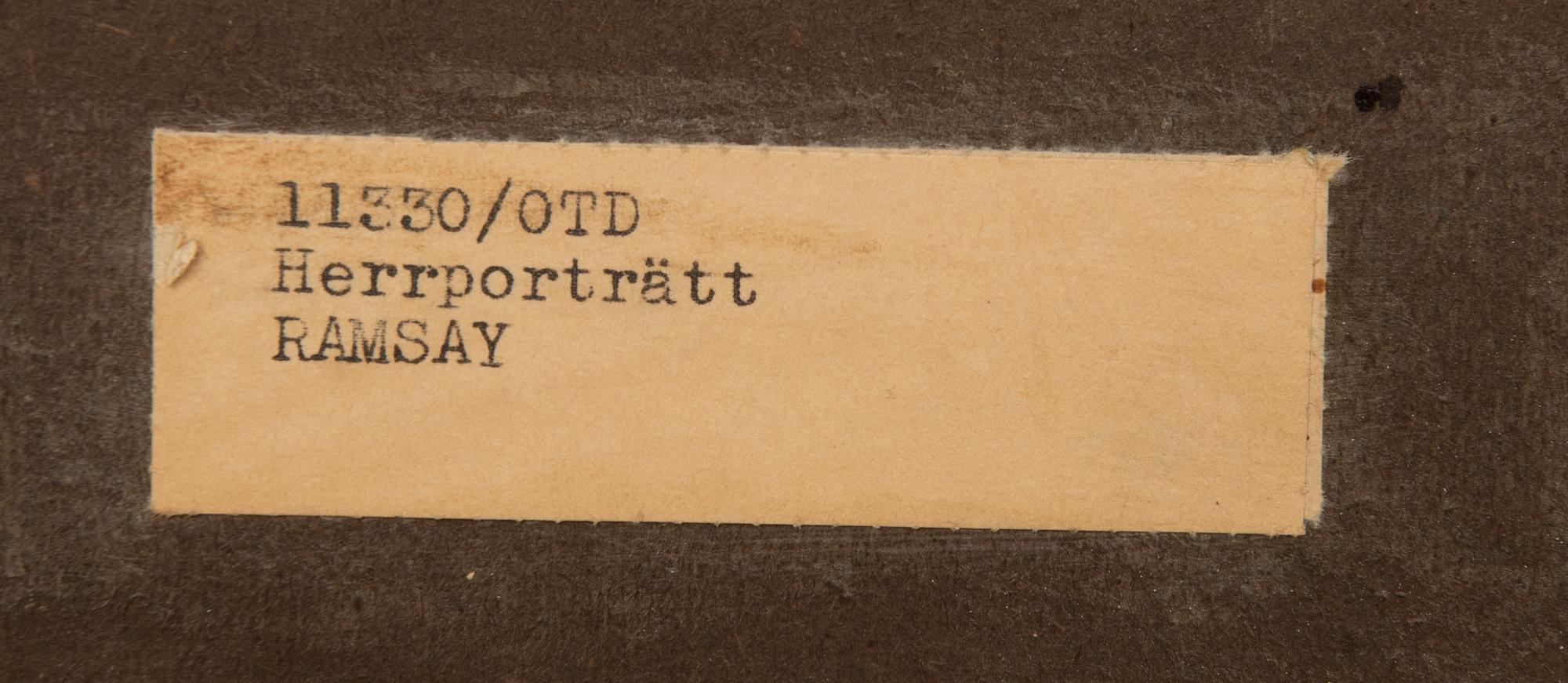 Allan Ramsay tillskriven porträtt av okänd man.