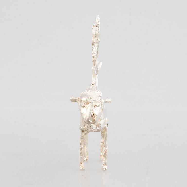 A sterling silver sculpture, mark of Lars Arby, Gothenburg, Sweden 1982.