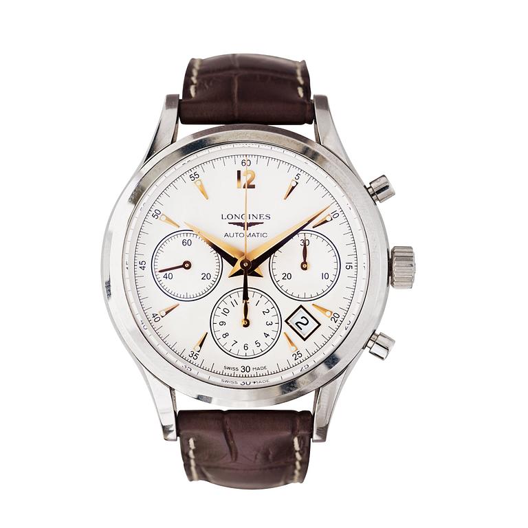 Longines - Heritage Chronograph. Steel. Automatic. Ø 40 mm. 2012.