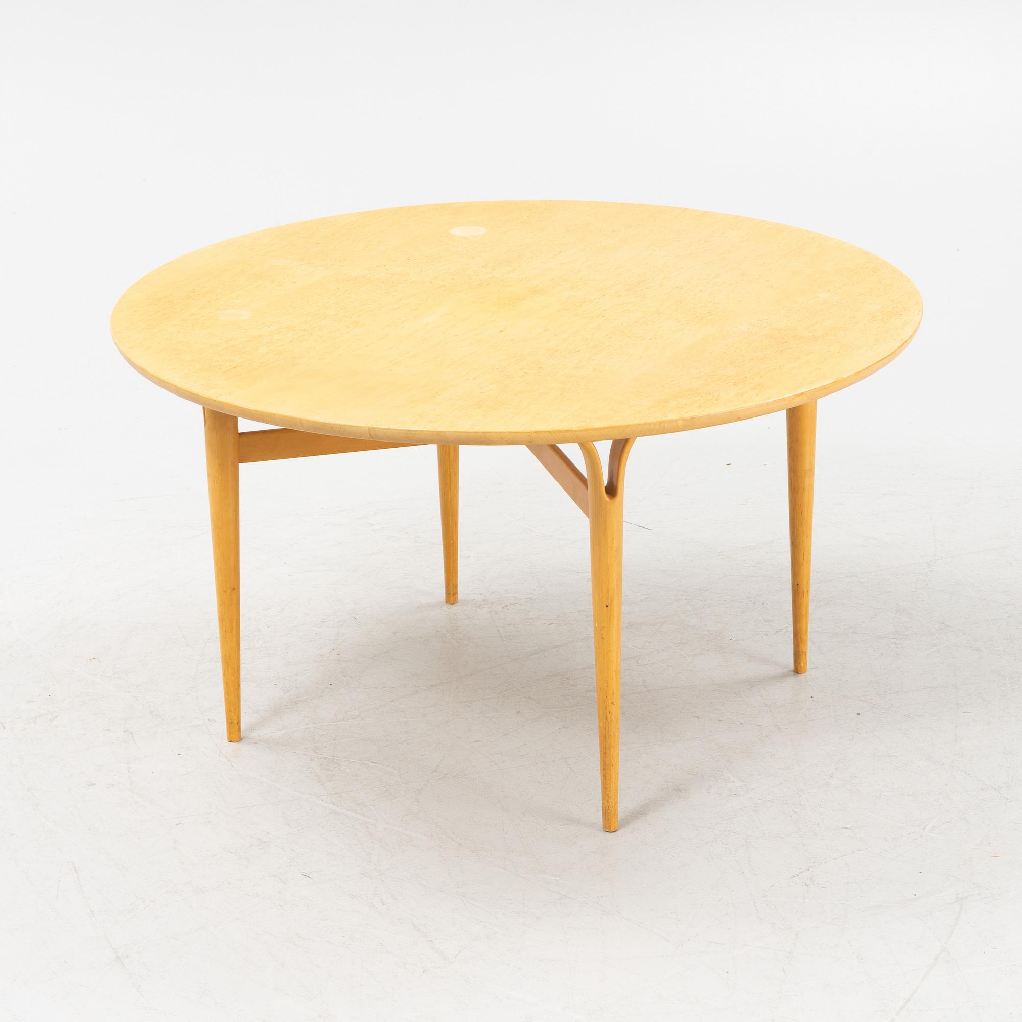 Bruno Mathsson & Piet Hein, a 'Supercirkel' coffee table, Firma Karl Mathsson, mid/second half of the 20th century.