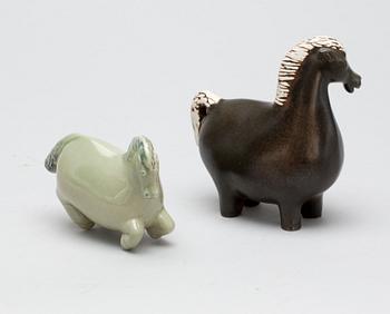 FIGURINER, 2 st, stengods, Stig Lindberg, Gustavsberg.