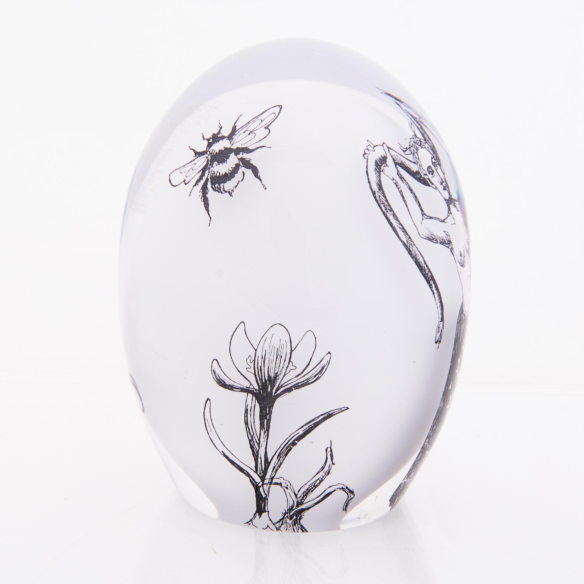 ELLA VARVIO, a glass sculpture, signed Ella Varvio 2017.