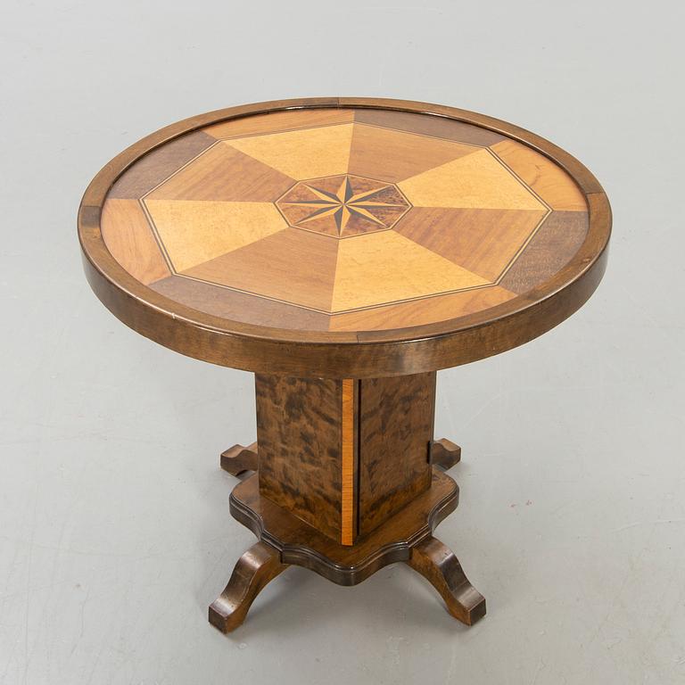Pillar table / smoking table, birch, 1950s.