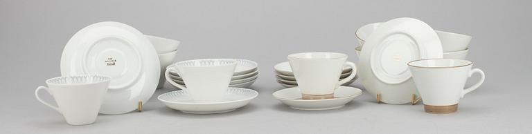 KAFFEKOPPAR, 6+6, Arabia, porslin, "Lemmikki" ja "Kaleva", 1960-1970 -tal.