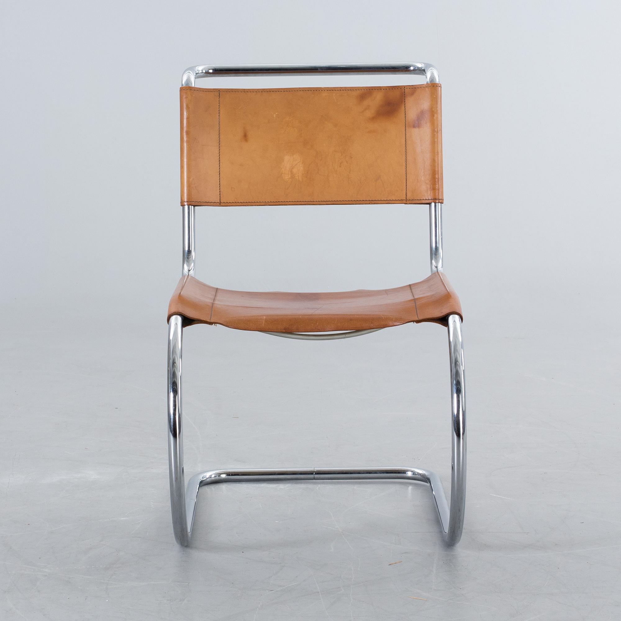 A MIES VAN DER ROHE MR10 CHAIR, THONET.