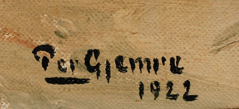 PER GJEMRE, olja på duk, sign och dat 1922.