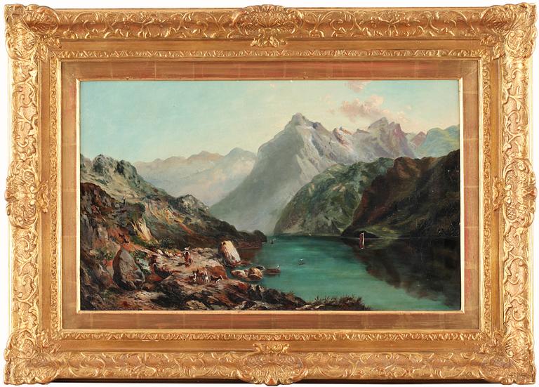 OKÄND KONSTNÄR, olja på duk, osignerad, daterad 1883 a tergo.