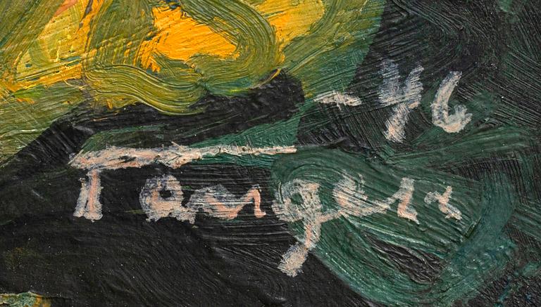 OLAF TANGEN,oil on panel, signed, dated -46.