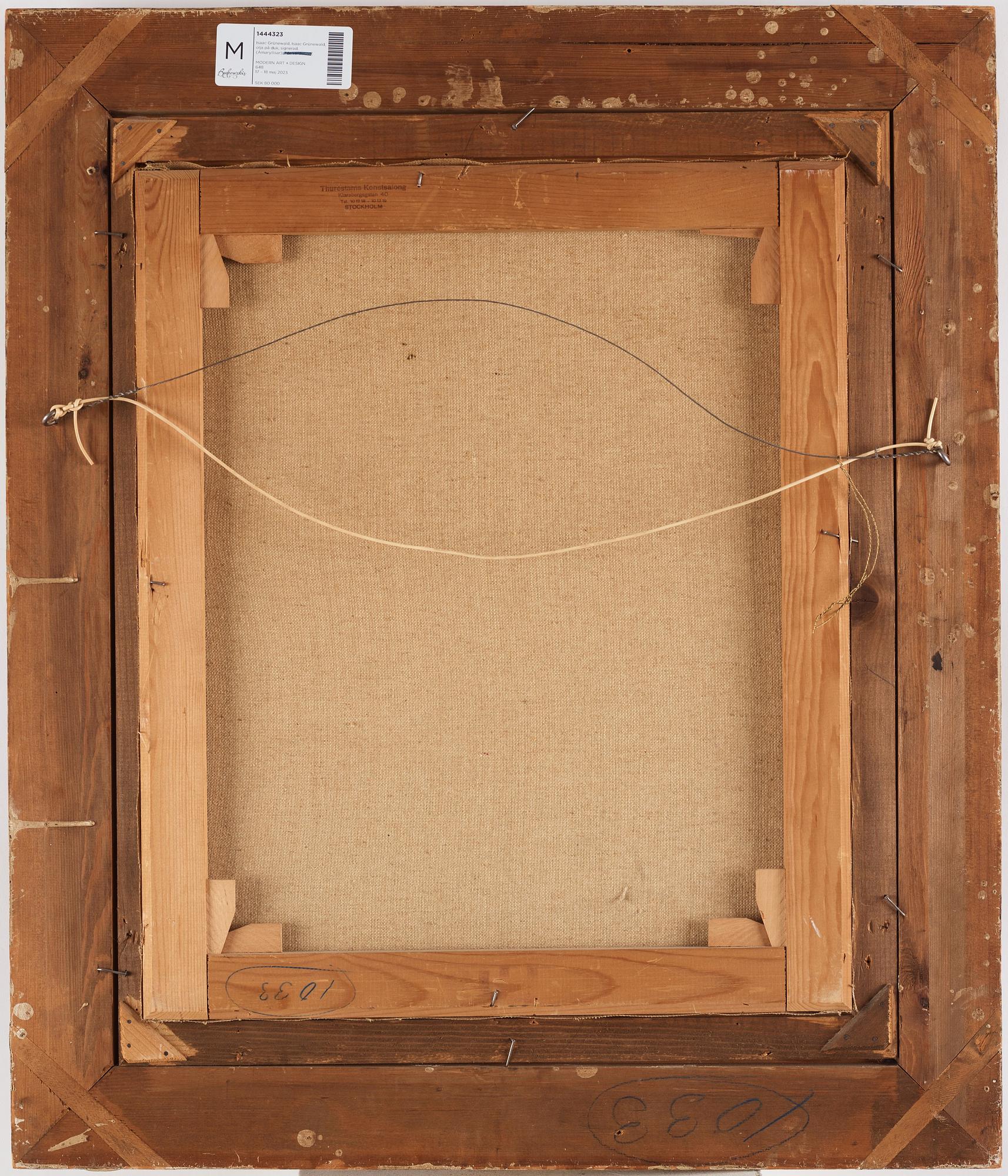 Isaac Grünewald, Amaryllis and yellow daisy.