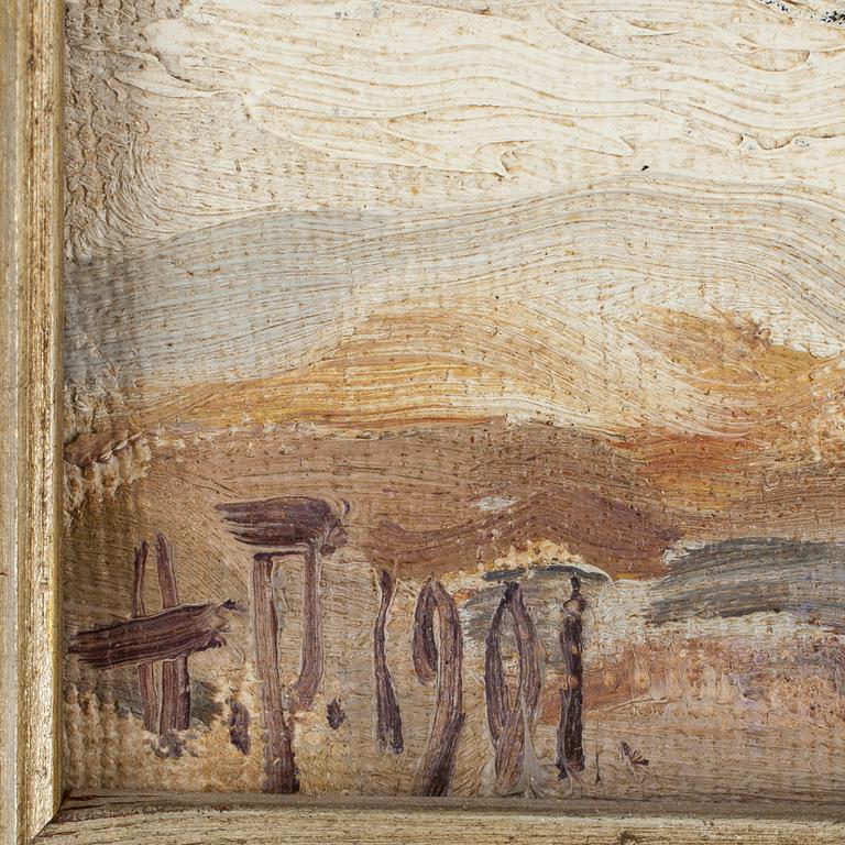 FEDOR IVANOVICH RERBERG, olja på pannå, Ryssland, signerad och daterad 1901.