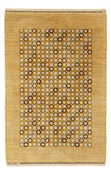 204. Barbro Nilsson, MATTO, "Falurabatten, gul", knotted pile, ca 160 x 104,5 cm, signed AB MMF BN.