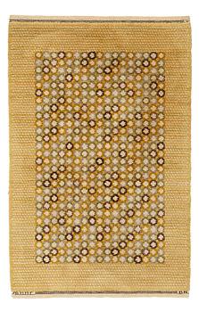 204. Barbro Nilsson, A CARPET, "Falurabatten, gul", knotted pile, ca 160 x 104,5 cm, signed AB MMF BN.