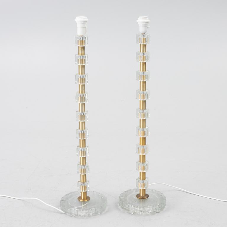 A pair of mode 531 floor lamps, Nybro Armaturfabrik, Sweden, 1960's.