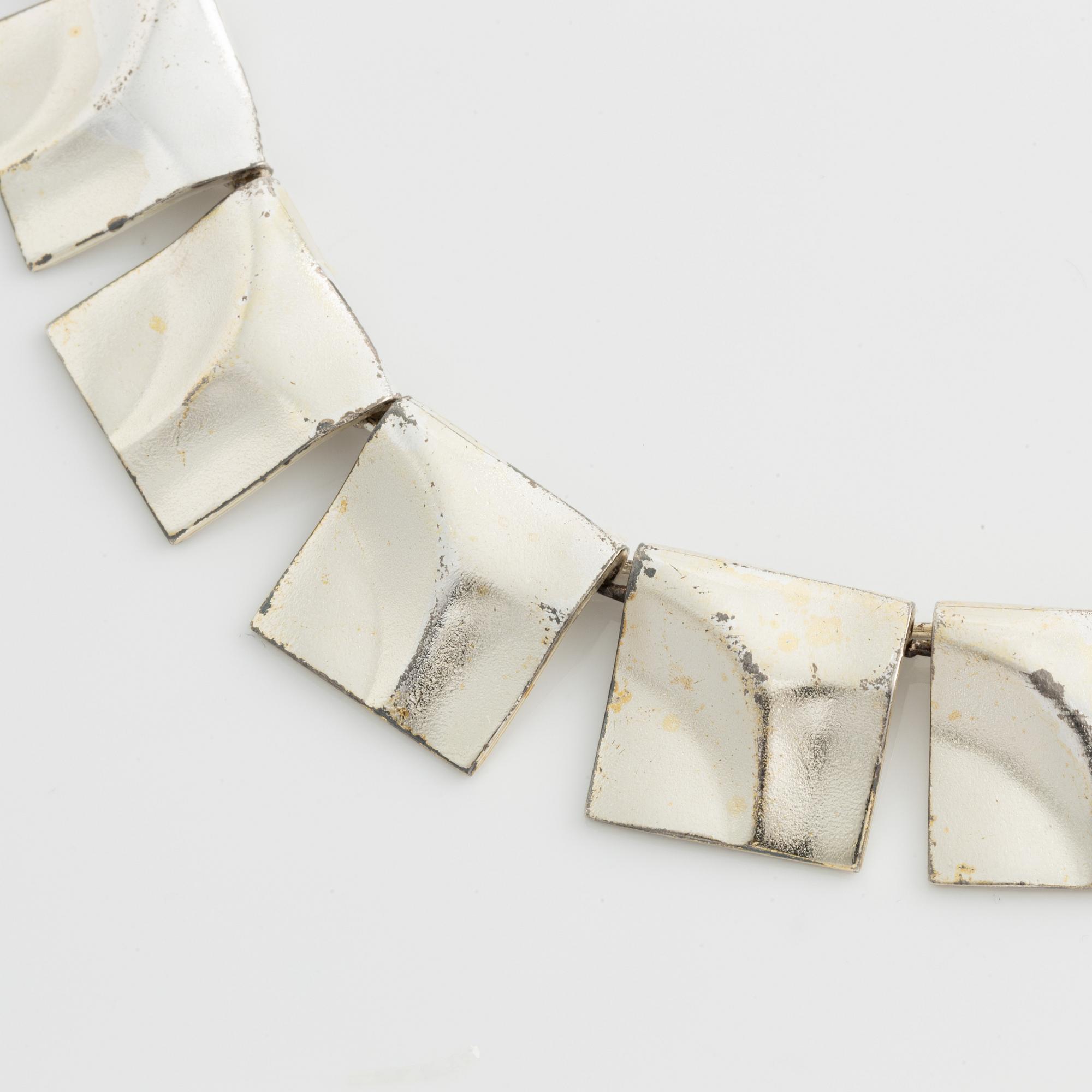 Björn Weckström, collier, "Galaktiska toppar" silver Lapponia 1983.