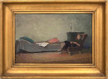 Väinö Hervo,  olja på duk signerad.