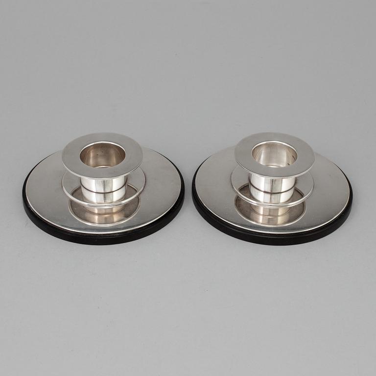 A pair of Danish EPNS ATLA candlesticks.