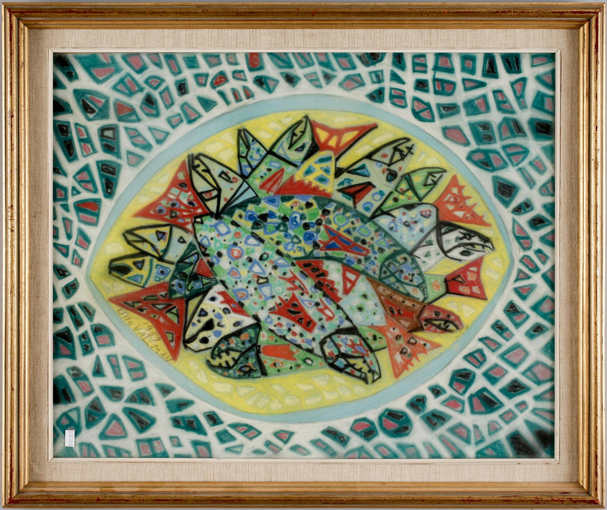 UNO VALLMAN, pastell. Sign och dat 1959.