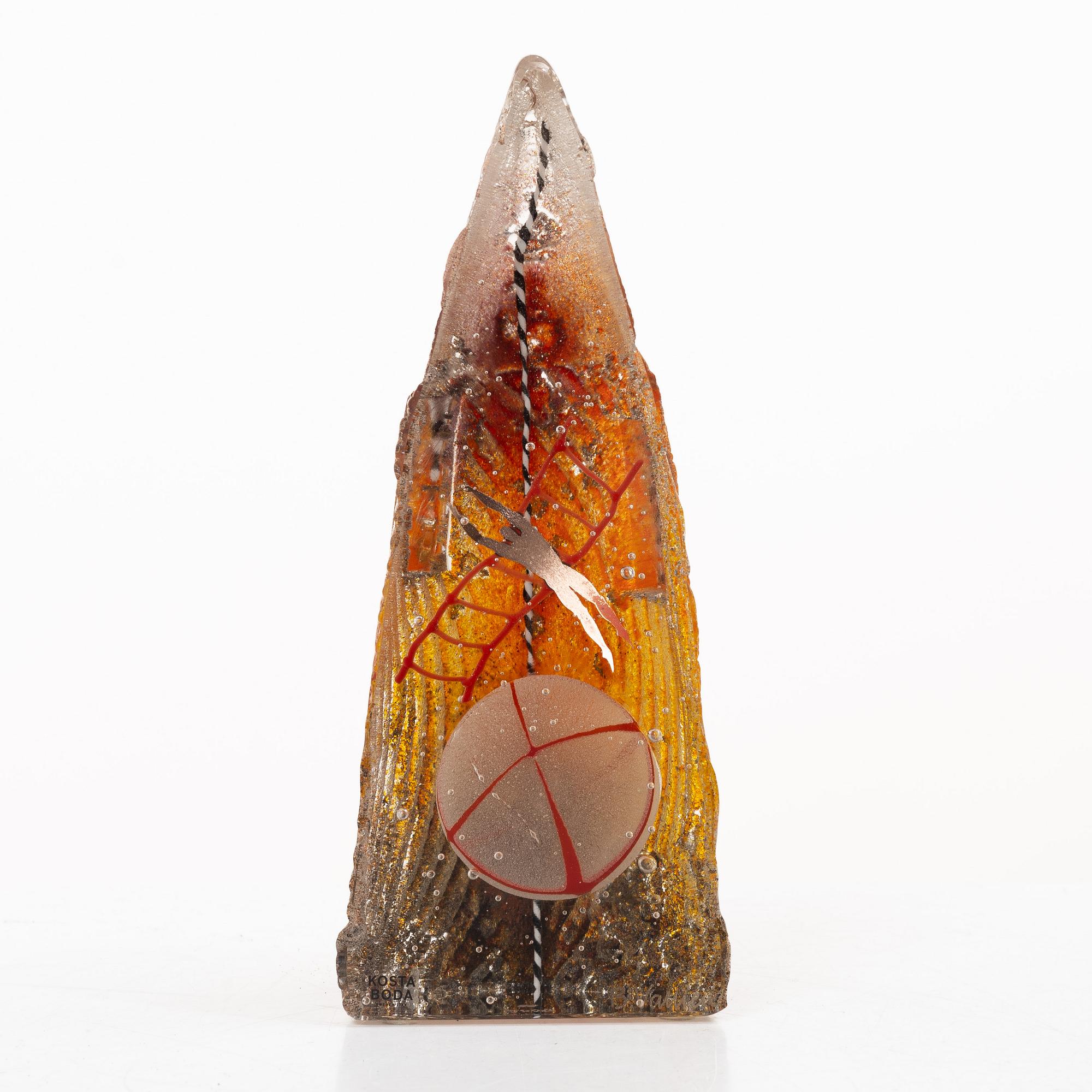 Bertil Vallien, glasskulptur, Kosta Boda, signerad och numrerad 18/199.