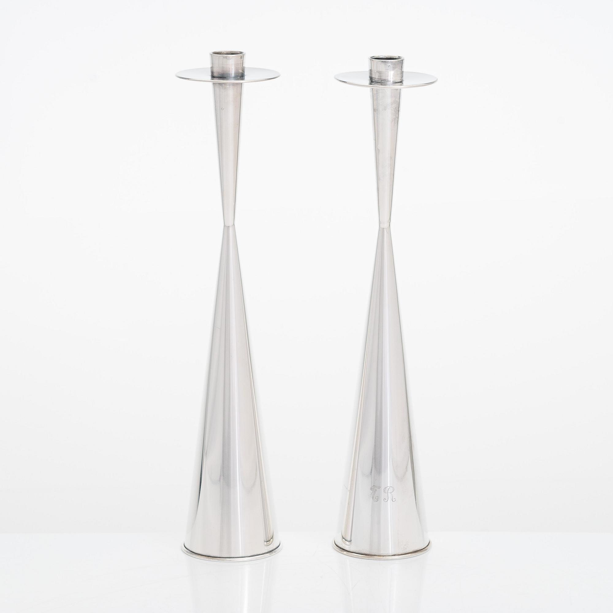 Tapio Wirkkala, ljusstakar, ett par, TW 189, Kultakeskus, Tavastehus 1964 och 1965.