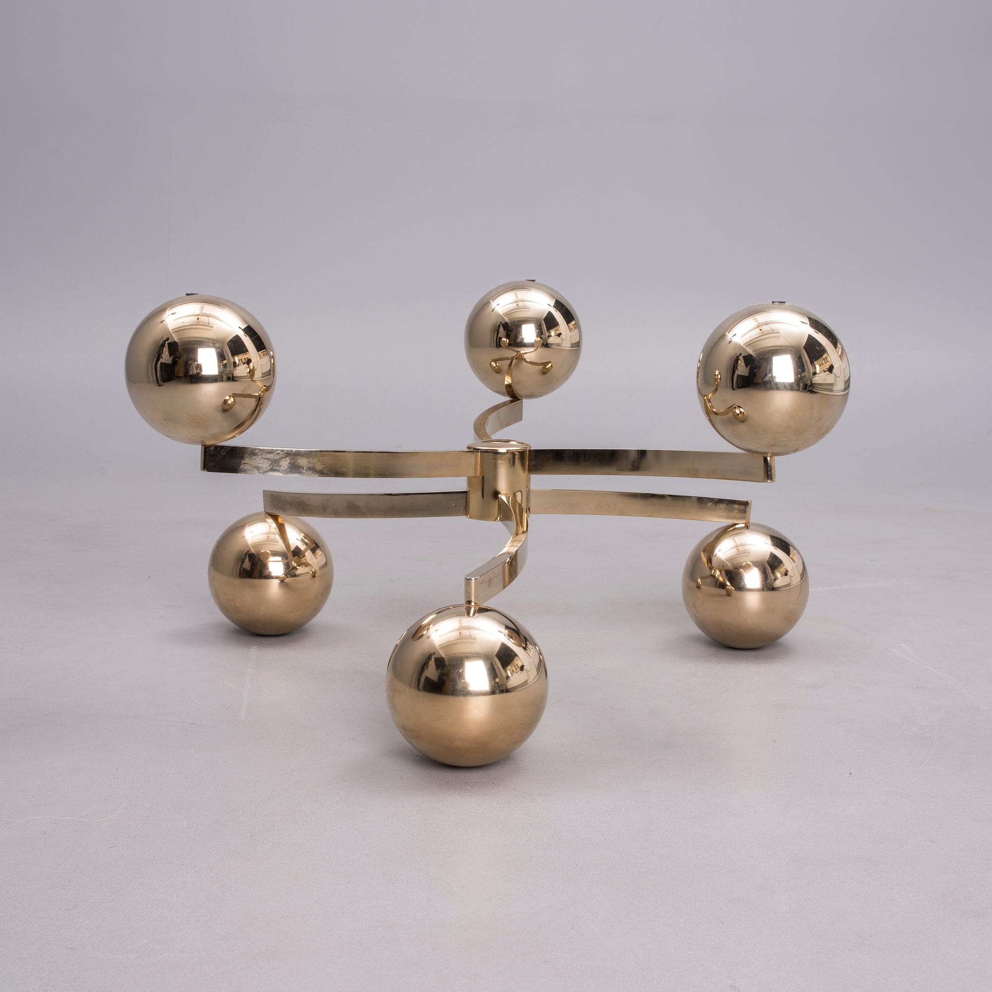 BORD, glas och mässing, "Sputnik Coffee Table", 1900-talets senare hälft.