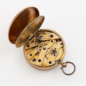 Pocket watch, 14K gold, 33 mm.
