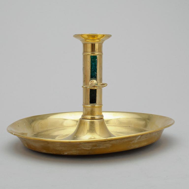 LJUSSTAKE, mässing, 1800-tal.
