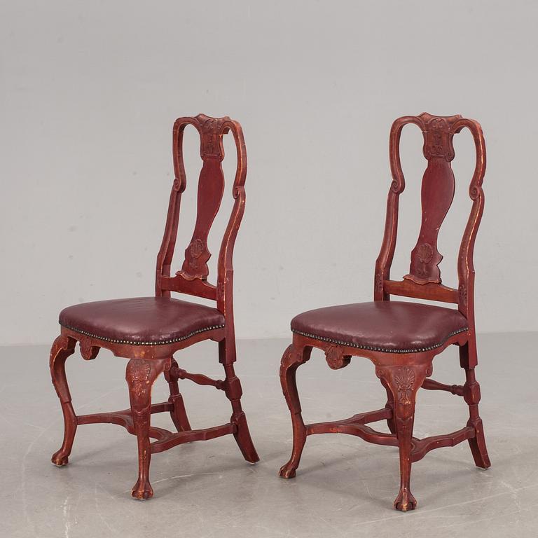 STOLAR, ett par, senbarock. 1700-talets andra hälft.