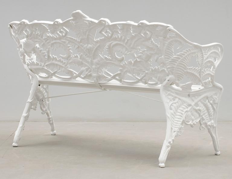 TRÄDGÅRDSSOFFA, gjuten aluminium, Byarum, 1900-talets andra hälft.