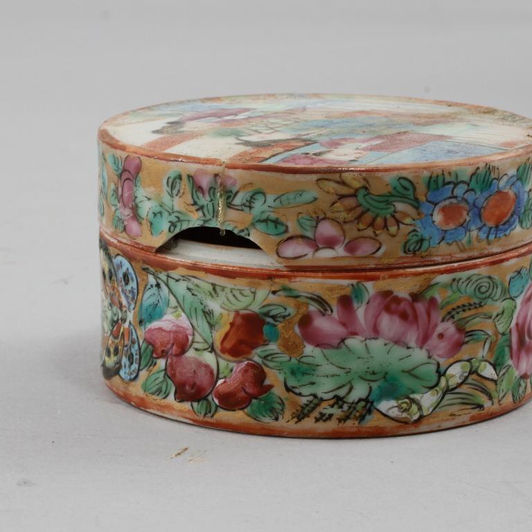 PARTI PORSLIN, 7 delar, Kanton, Kina, 1800-tal.