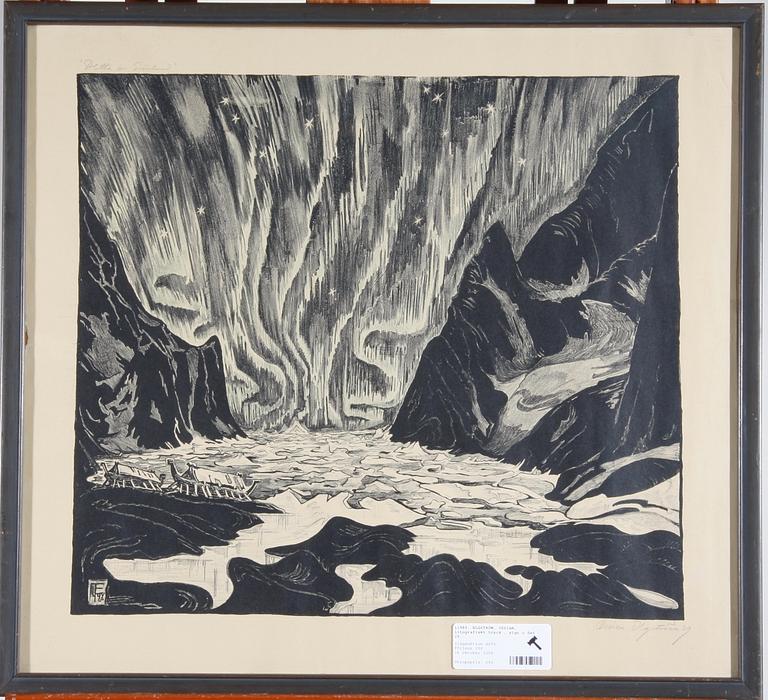 ELGSTRÖM, OSSIAN, litografiskt tryck , sign o dat -29.