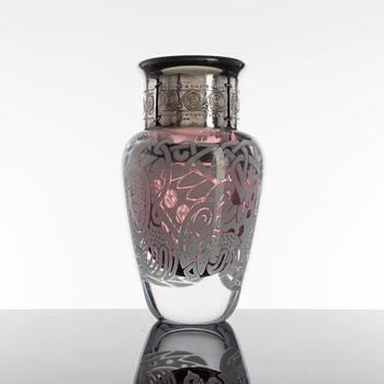 ANNA ÖRNBERG, vas, glas, Studioglas Strömbergshyttan, sign, dat 1992 o märkt UNIK. Graal-teknik.