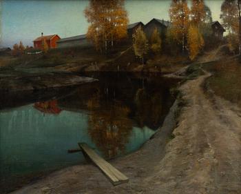 August Hagborg, "Automne" (Höst) "Aftonstäming i Dalarna".