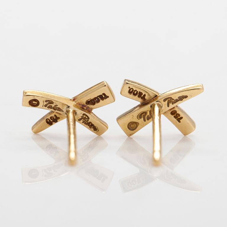Tiffany & Co, Paloma Picasso, korvakorut, "X Kiss", 18K kultaa.