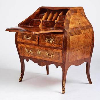 A Swedish Rococo secretaire attributed to J Åbrandt (Stockholm 1749-73).