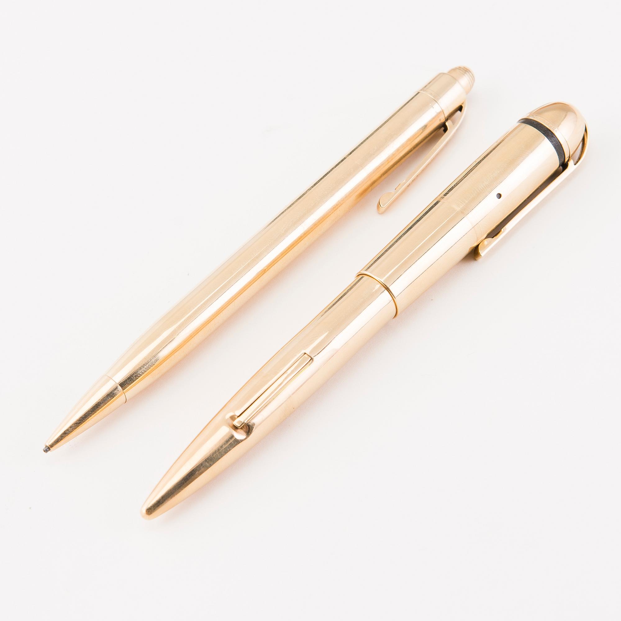 PENNOR, 2 st, 14K guld. "Eversharp", Sheaffer's, U.S.A.