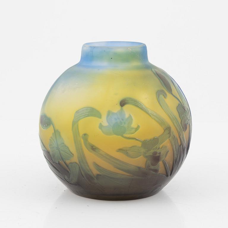 Emile Gallé, an Art Nouveau cameo glass vase, Nancy, France.