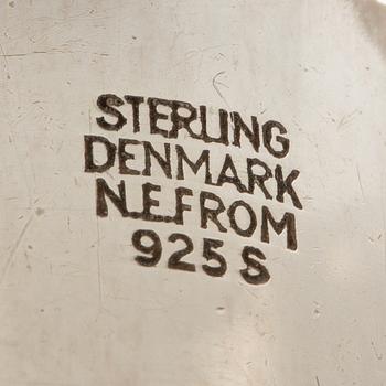 NE From, ring sterlingsilver med bärnsten, Danmark sannolikt 1960-tal.