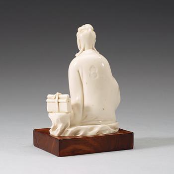 GUANYIN, blanc de chine. Qing dynastin (1644-1912).