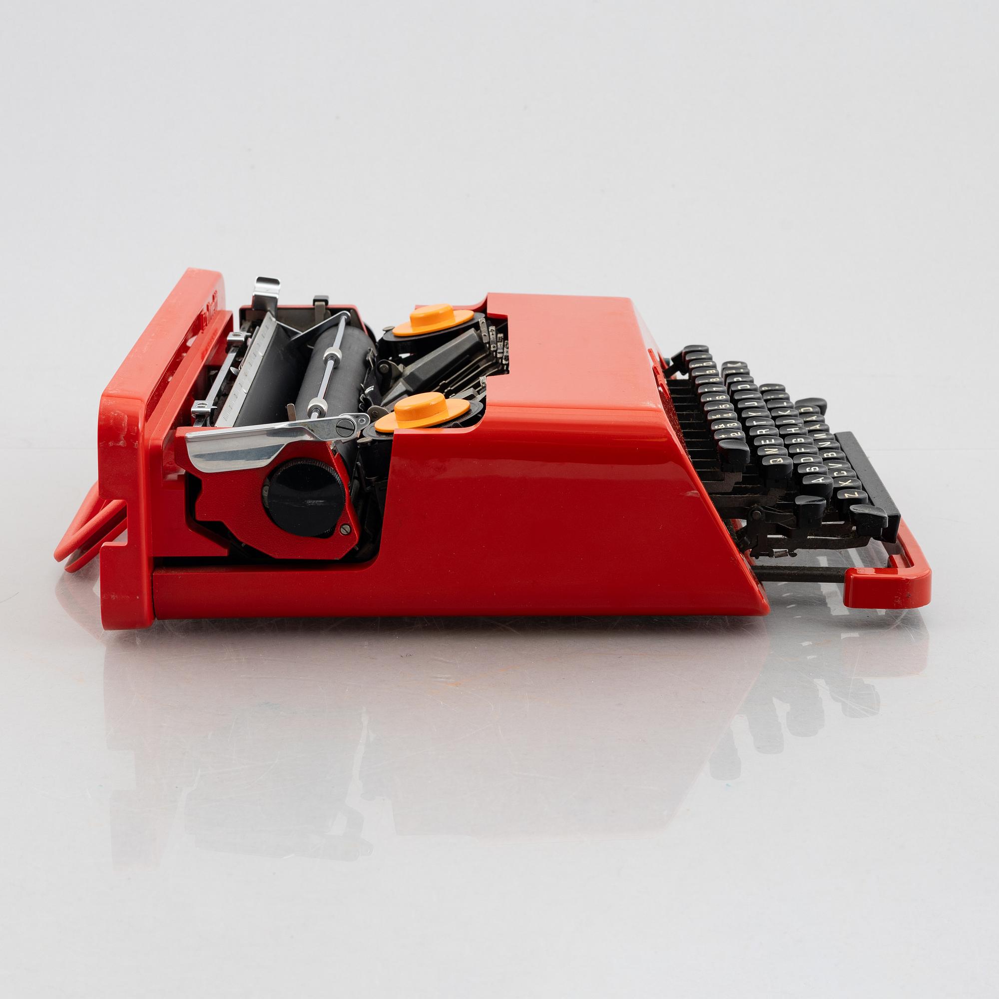Ettore Sottsass, typewriter, "Valentine", Olivetti, Italy.