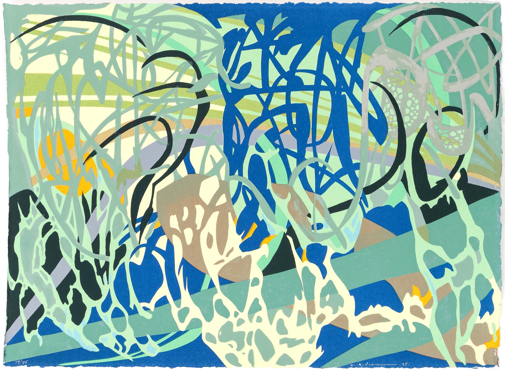 KARL AXEL PEHRSON, färgserigrafi. Signerad och daterad 95. Numrerad 34/75.