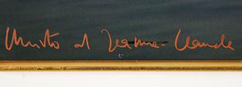CHRISTO & JEANNE-CLAUDE, offset with fabric, signed,