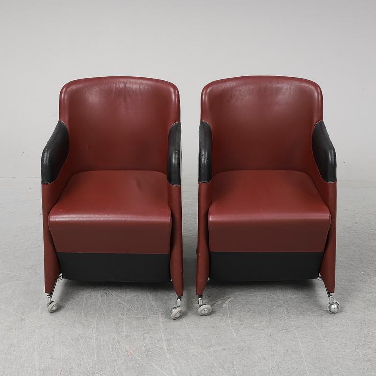 BÖRGE LINDAU & BO LINDEKRANTZ, a pair of 'Solo' easy chairs, Lammhults, 2000.