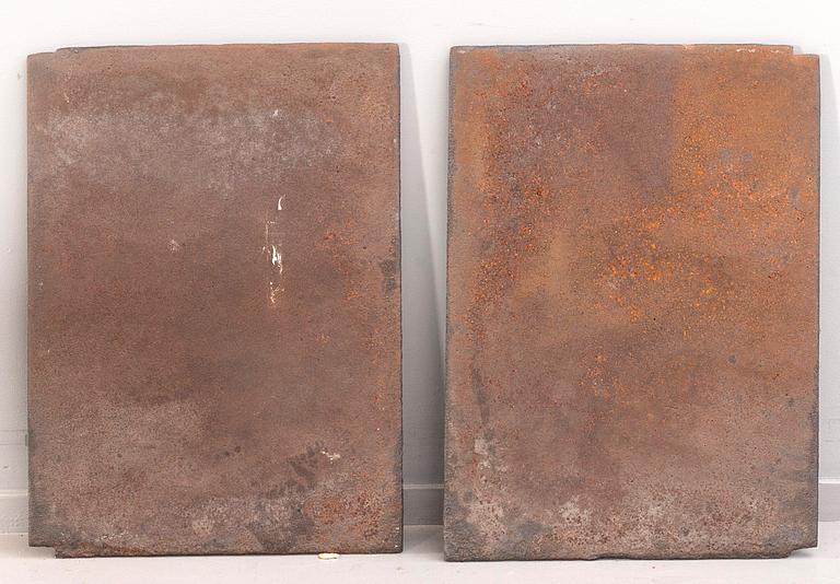 SÄTTUNGSPLATTOR 2 st 1800-tal gjutjärn.