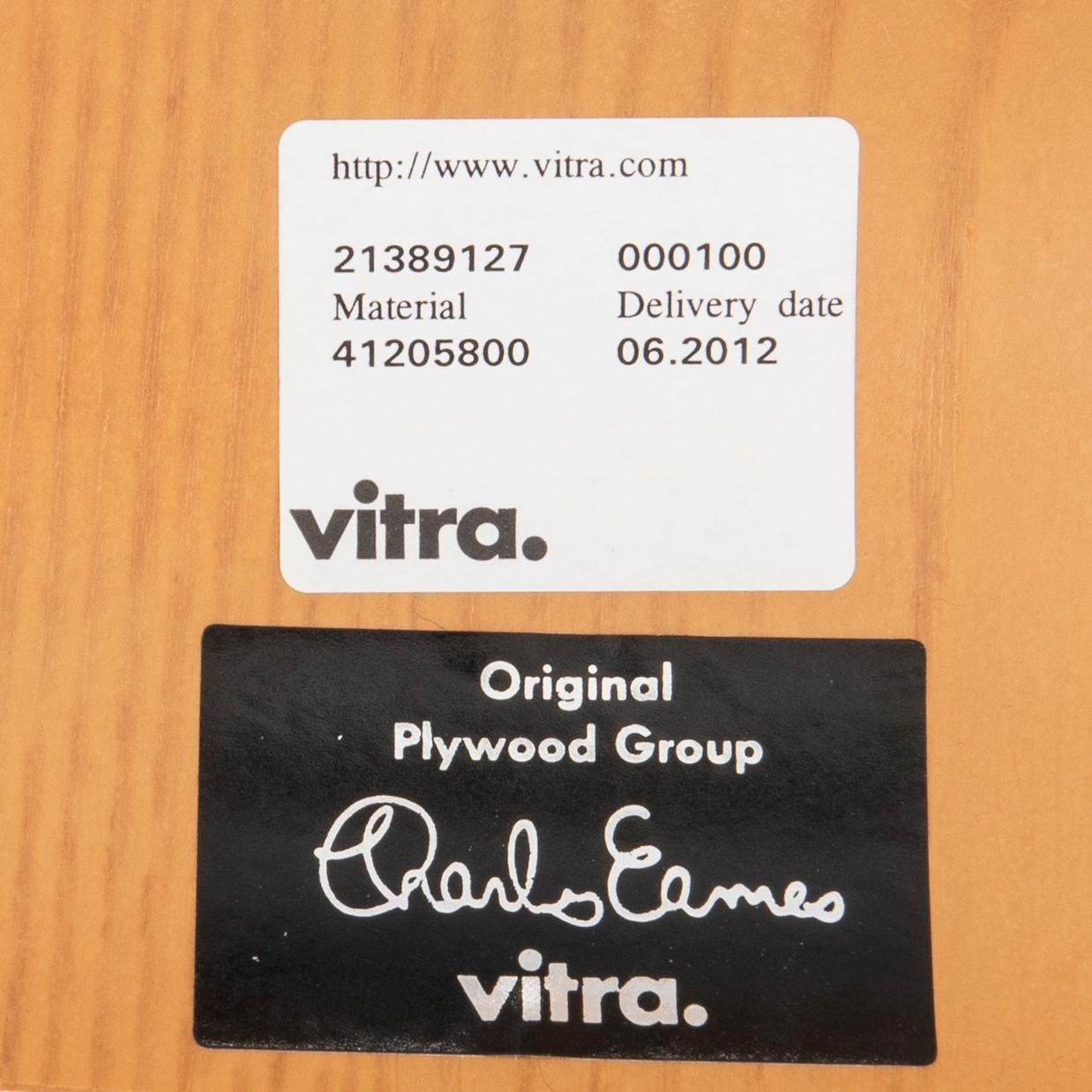 A 'LCM' Plywood Group chair by Charles and Ray Eames for Vitra 2012.