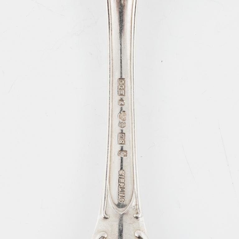 Besticksuppsättning, 36 delar, sterlingilver, "Prins Albert", C.G.Hallberg, Stockholm, 1960.