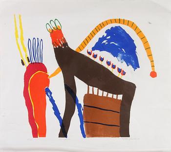 PARTI GRAFIK, 4 st varav två mappar, bla Agneta Svanstad, sign, dat -84, numr 85/160.