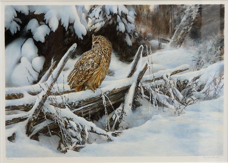 BO LUNDWALL, färglitografi, sign o numr 270/300.